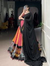 Yellow Multicolour Pure Rayon Lehenga With Blouse Dupatta Navratri Collection LNB 1617